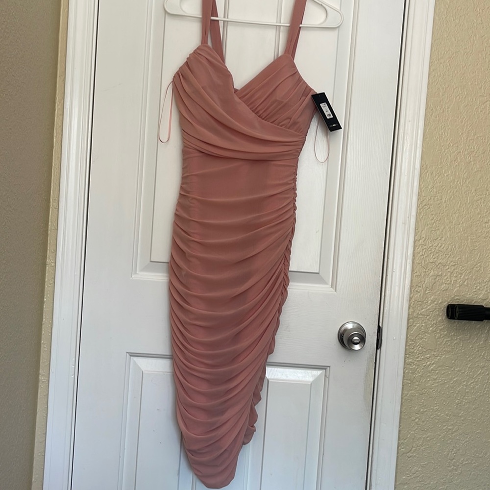 Ruched bandage midi dress